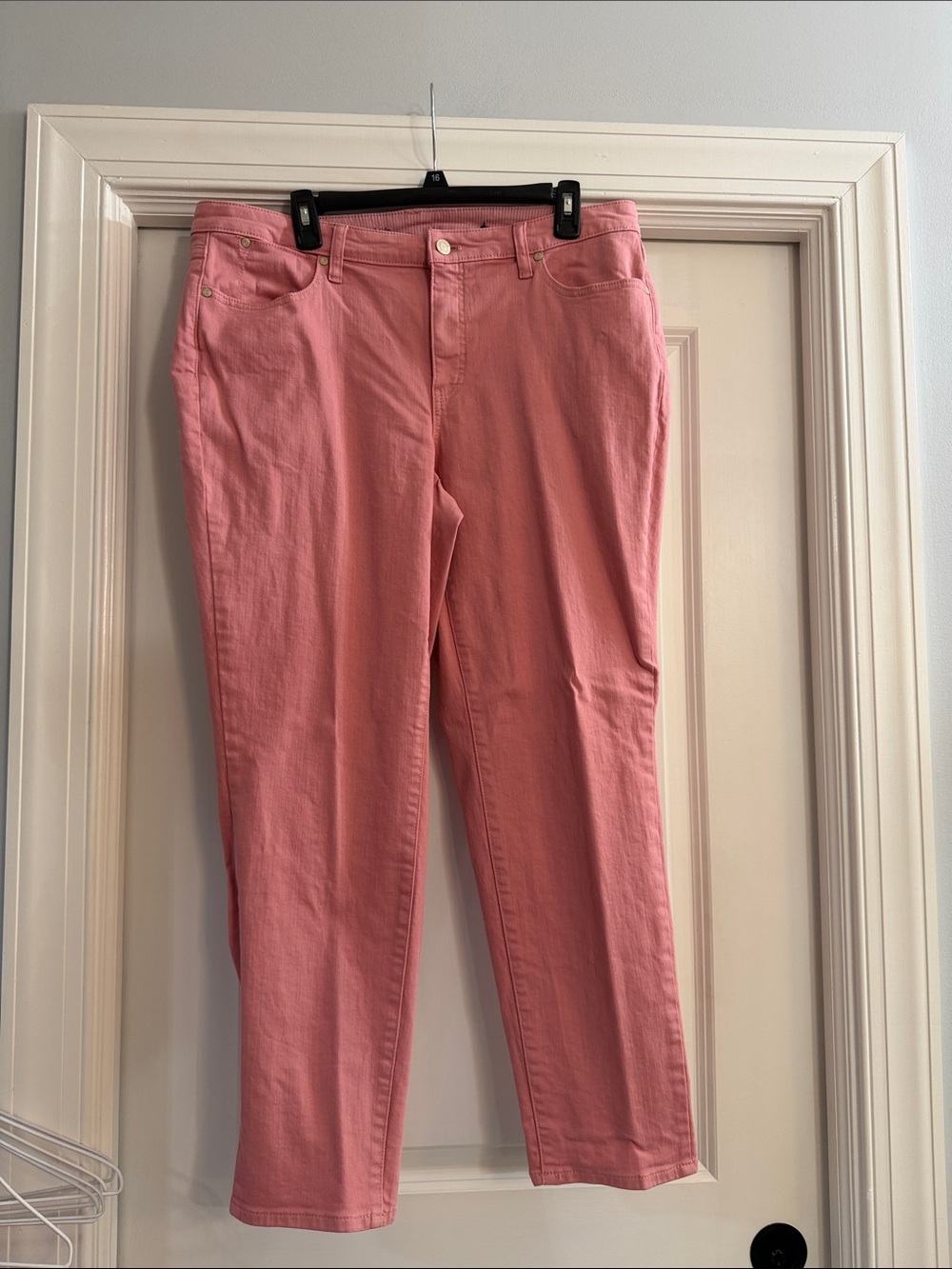 Talbots Pink Cropped Straight-Leg Jeans 16w NWOT